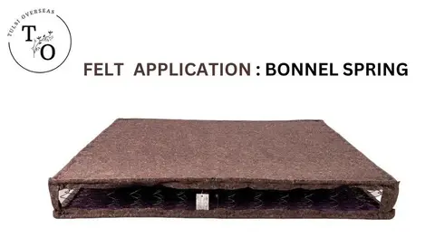 Felt insulating layer in a bonnel spring mattress