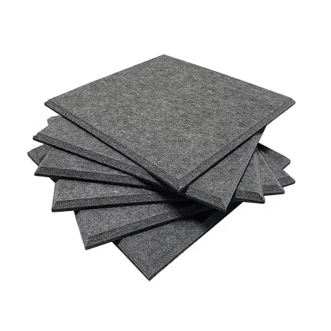 Cross-section of theatre and studio acoustic felt construction
